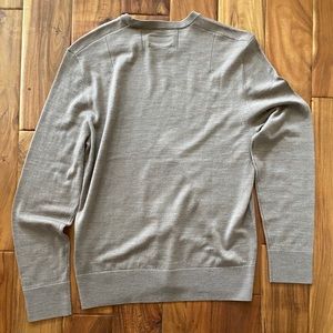 All Saints tan 100% merino wool sweater XL NWT